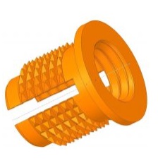 Fabricant Insert fendu à collerette fixation pour plastique 40C