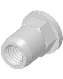 Fabricant Ecrou Ã  sertir hexagonal tÃªte plate inox ouvert 31FHFRX